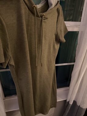 Calvin Klein Olive Green Hoodie Dress